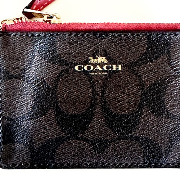 Coach Mini Skinny Signature PVC Key Chain Card Holder | Monogram Coach - Picture 3 of 7